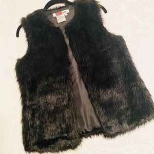 Black Faux Fur Vest